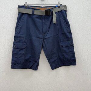 Wearfirst Free Band Navy Blue Ripstop Cargo Pocket Stretch 11" Short Mens 36 NEW